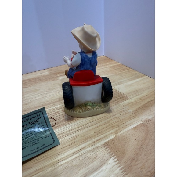 HOMCO Home Interiors "First Tractor!" #1525 – Denim Days – 1985 – Debbie & Danny - Picture 3 of 6